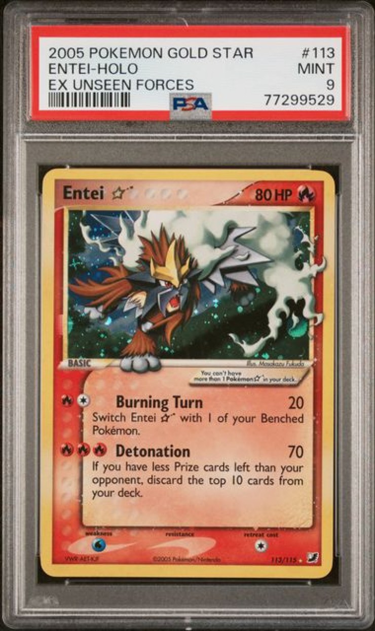 Entei Gold Star #113 PSA 9