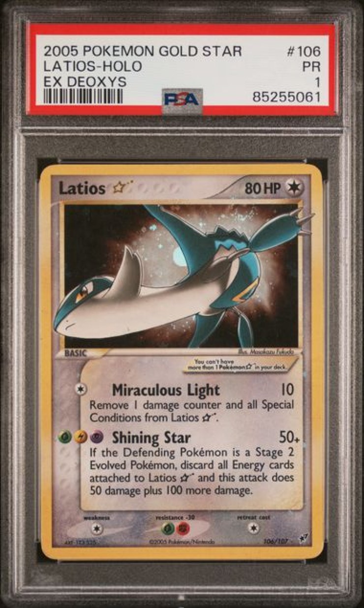 Latios Gold Star #106 PSA 1