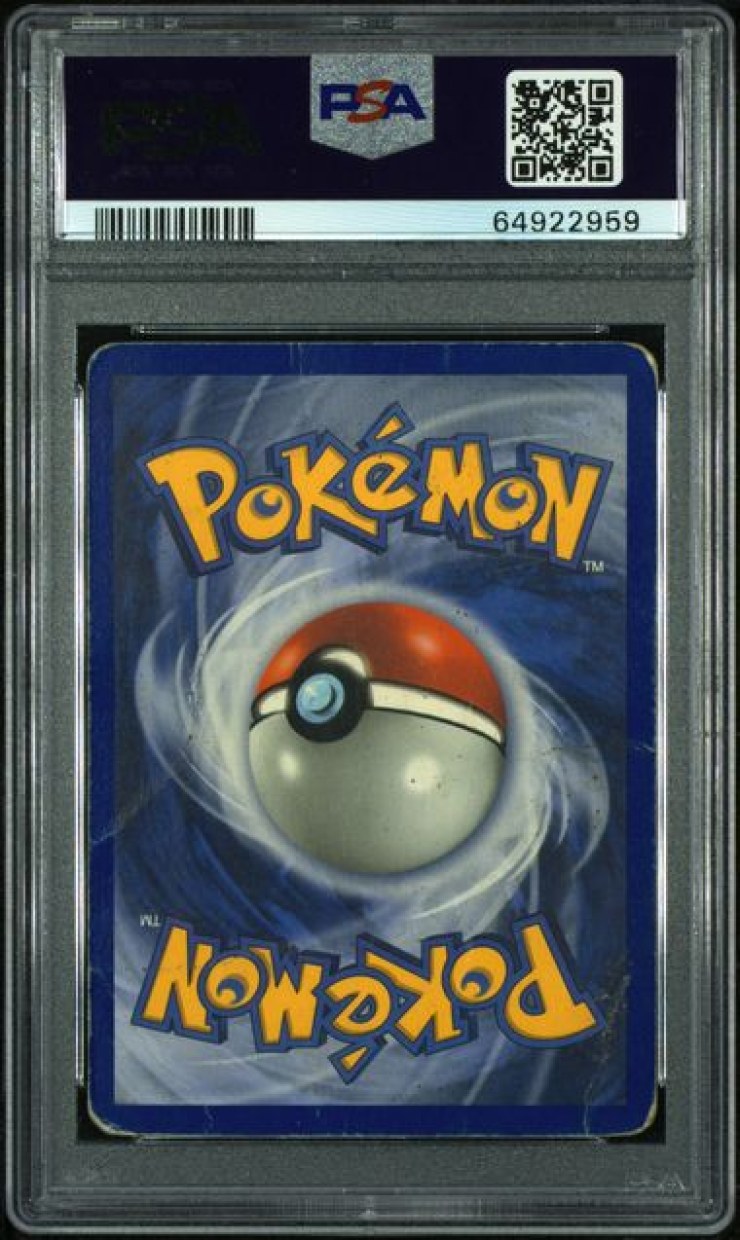 Pikachu Gold Star #104 PSA 1 back