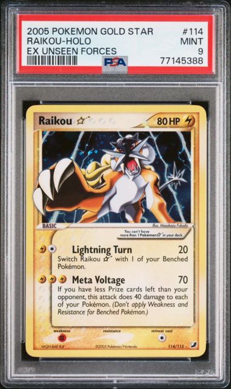 Raikou Gold Star #114 PSA 9
