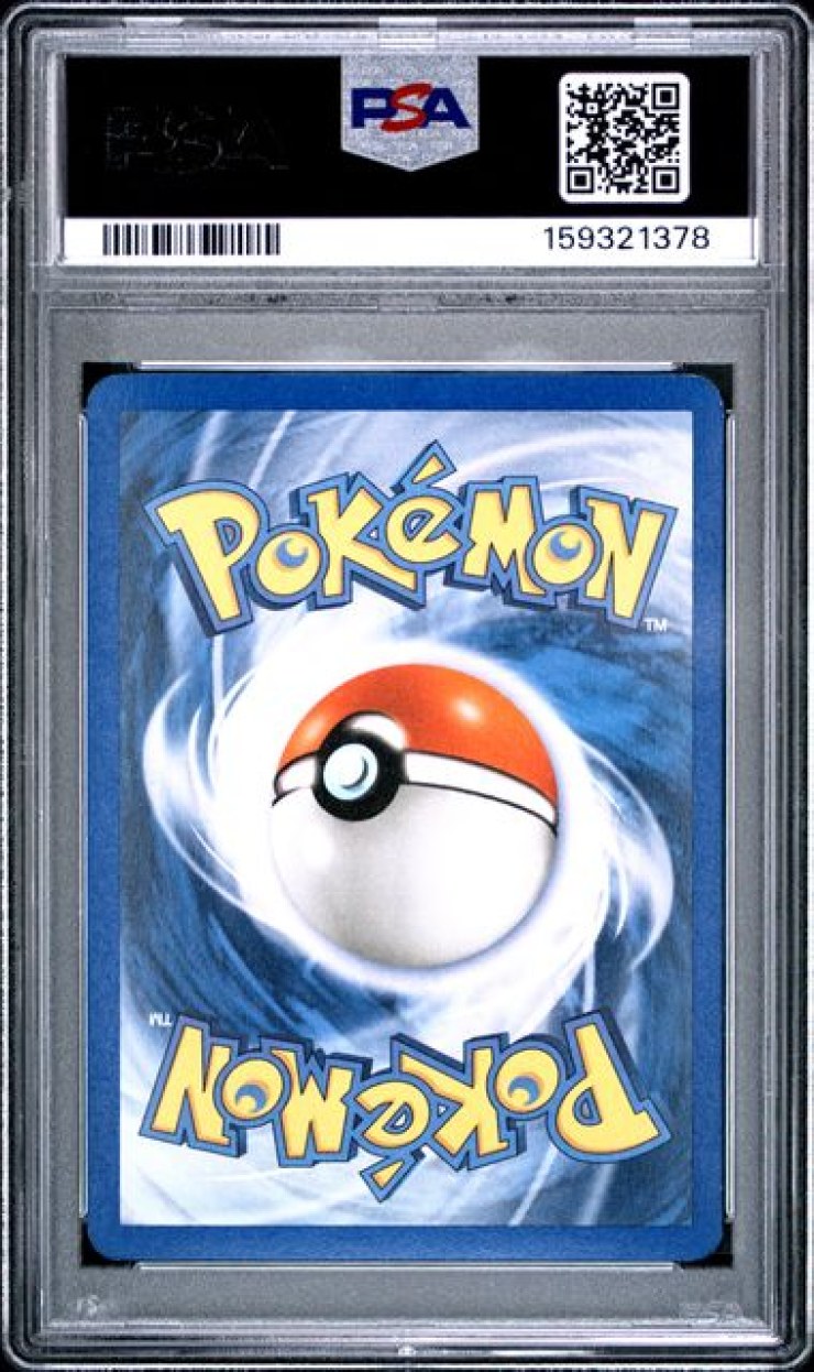 Rocket's Mewtwo ex #99 PSA 8 back