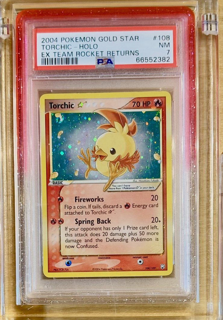 Torchic Gold Star #108 PSA 7